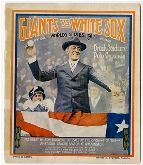 1917 World Series Program –Chicago White Sox at New York Giants 